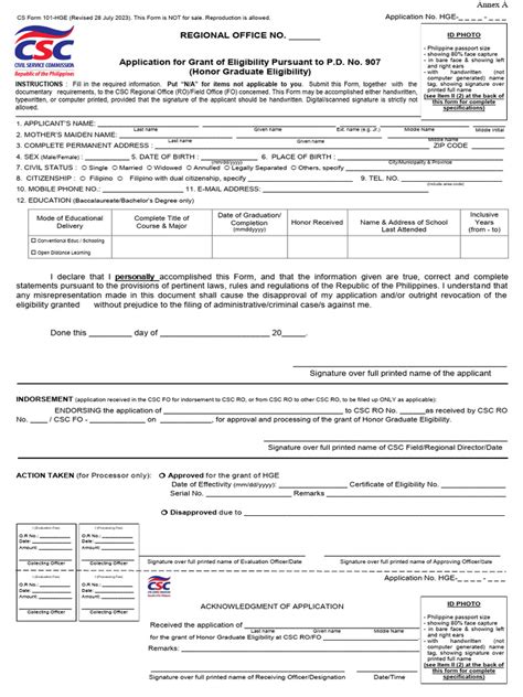cs form 101 revised 28 july 2023|101.